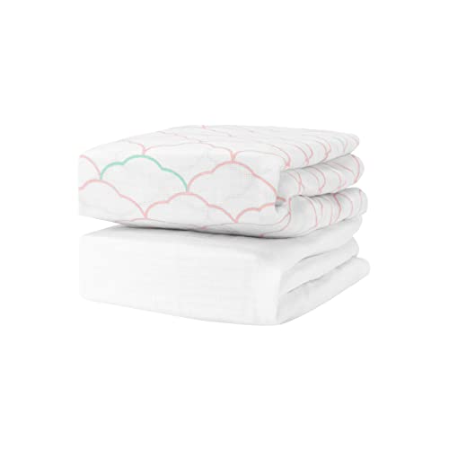 Newton Baby Crib Sheets - Ultra-Soft Organic Muslin, Breathable & Hypoallergenic - 2-Pack