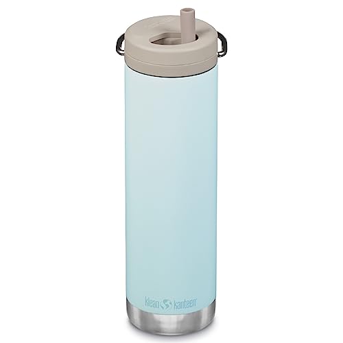 Klean Kanteen Reusable Water Bottle - Climate Lock Insulation, BPA-Free - 20oz Blue Tint