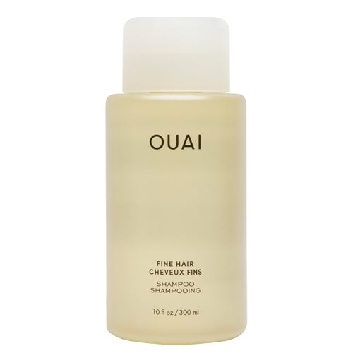 OUAI Fine Shampoo - Adds Volume & Strength with Biotin, Keratin, Chia Seed Oil - 10 fl oz