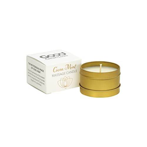 Good Clean Love Cocoa Mint Massage Candle - Intimate Aromatic Oil, Natural Ingredients - 4 Oz