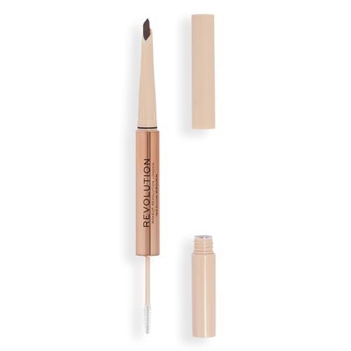 Revolution Beauty Brow Duo - Enhances & Shapes, Vegan & Cruelty Free - Medium Brown, 1 Piece