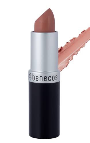 Benecos Natural Matte Lipstick - Long-Lasting, Organic, Vegan, Light Nude - 4g