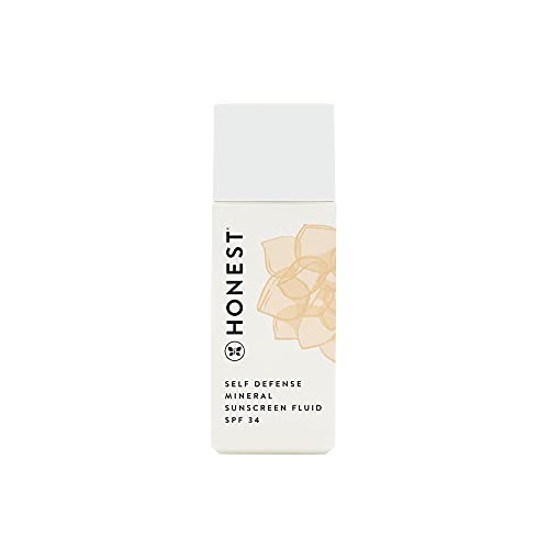 Honest Beauty Mineral Sunscreen Fluid SPF 34 - UVA/UVB Protection, Dermatologist Tested - 1oz