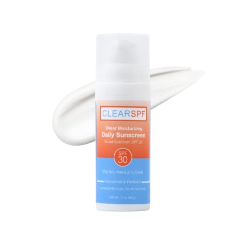 ClearSPF Daily Moisturizing Sunscreen - Broad Spectrum Protection, Vegan, Unscented - 3oz