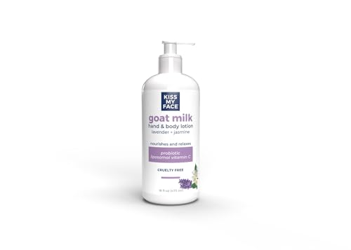 Kiss My Face Goat Milk Body Lotion - Nourishing Lavender & Jasmine, 3xBiotic Complex - 16oz