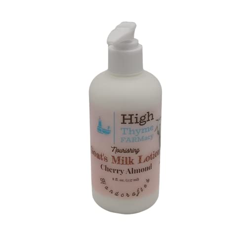 Cherry Almond Goat Milk Lotion - Hydrating, Non-Greasy Formula, Nourishing Oils - 8oz