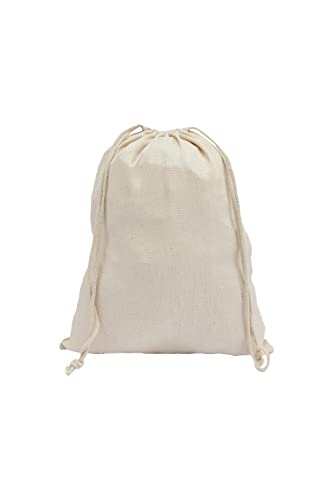 Organic Cotton Produce Bags - Reusable, Lightweight & Durable Drawstring Pouches - 50 Pack