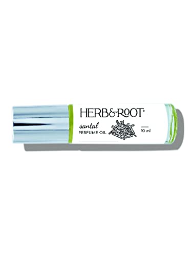 Herb & Root Santal Perfume Oil Rollerball - Smoky Woods, Vegan & Cruelty-Free - 10ml