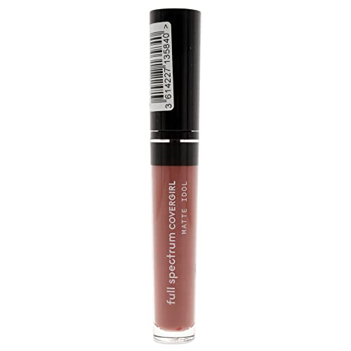 COVERGIRL Matte Idol Liquid Lipstick - Long-Lasting Velvet Matte, Vegan Formula - 1oz