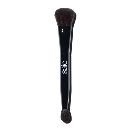 Saie The Double Brush - Dual Ended Makeup Tool for Highlighting & Contouring - Vegan & Cruelty-Free