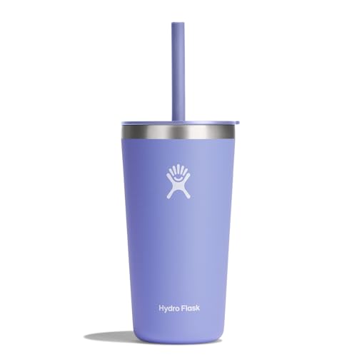 Hydro Flask 20 Oz Tumbler with Straw Lid - Keeps Drinks Cold, Leak-Resistant, Dishwasher Safe