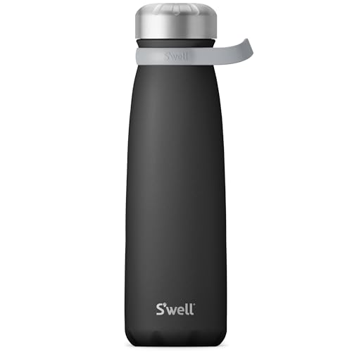 S'well Insulated Stainless Steel Traveler - Keeps Drinks Cold 60H, Hot 20H, BPA Free - 40oz Onyx