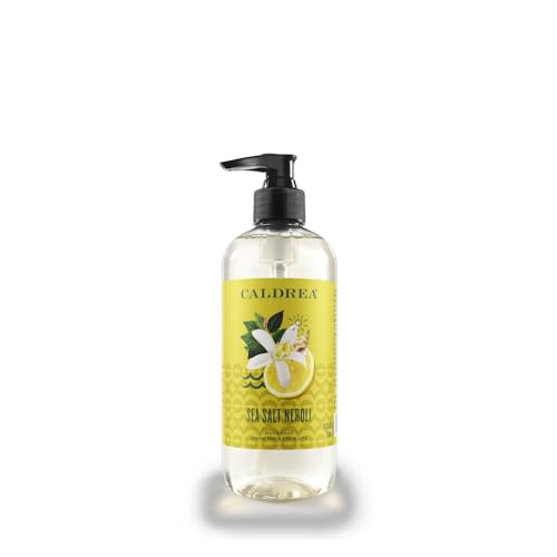 Caldrea Hand Soap - Gentle Cleanser with Aloe Vera & Olive Oil, Sea Salt Neroli Scent - 10.8oz