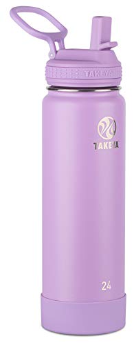 Takeya Actives 24 oz Stainless Steel Water Bottle - 24-Hour Cold Retention, BPA-Free - Lilac