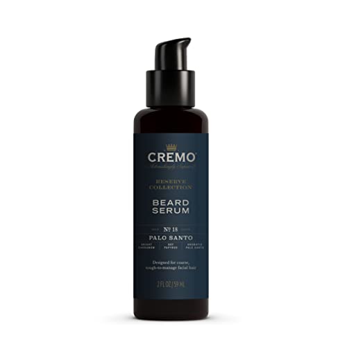 Cremo Beard Serum - Restores Moisture, Softens Hair, Fresh Palo Santo Scent - 2 Fl Oz