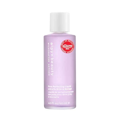 Alpyn Liquid Exfoliator - Minimizes Pores, Calms Skin, Brightens with Borage & 2% BHA - 4oz