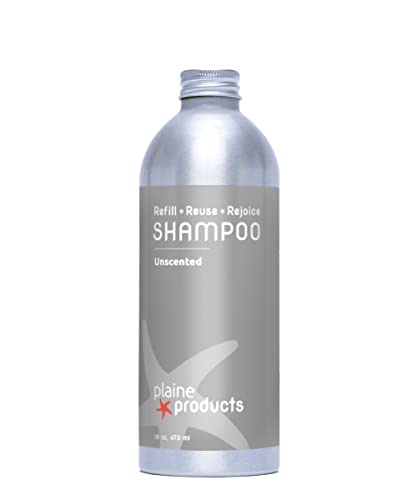 Plaine Products Shampoo - Unscented, Sulfate & Paraben Free, Vegan - 16oz Refill Ready