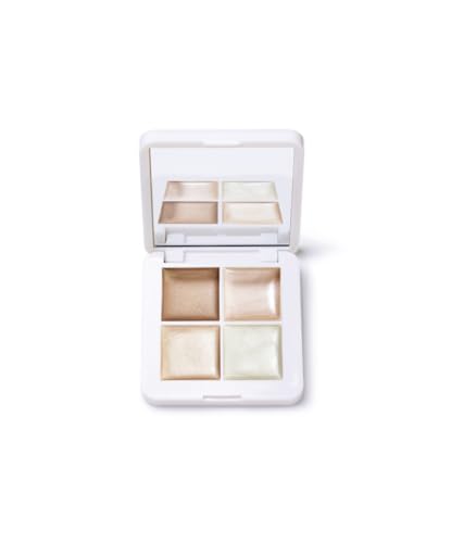 RMS Beauty Glow Quad Mini - Versatile Cream Highlighter & Blush Palette for Travel - 4 Shades