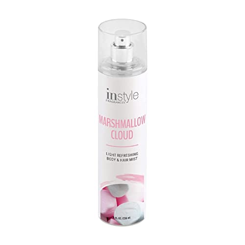 Instyle Fragrances Body & Hair Mist - Marshmallow Cloud, Vegan & Paraben Free - 8 Fl Oz Spray