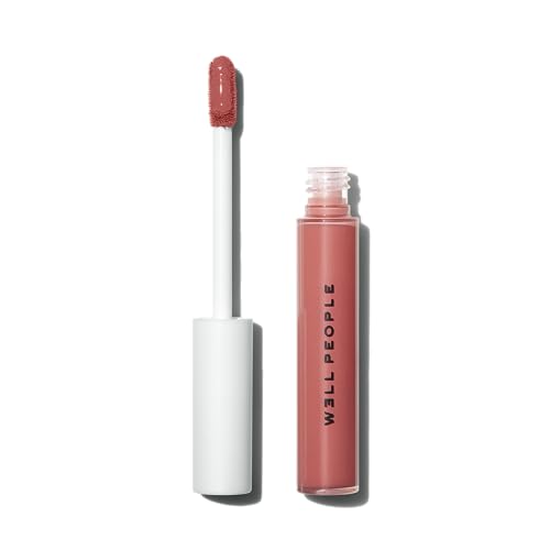 Well People Lip Gloss - Plumping & Hydrating, Sheer Color with Jojoba Oil - Nude Rose