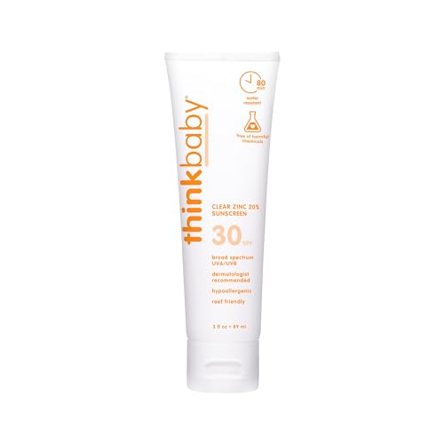 Thinksport Mineral Sunscreen - SPF 30, Water Resistant, Broad Spectrum Protection - 3 Fl Oz