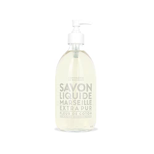 Compagnie de Provence Liquid Hand Soap - Natural Cotton Flower, 97% Plant-Based - 16.7 Fl Oz