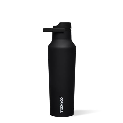 Corkcicle Sport Canteen - Insulated Tumbler Keeps Drinks Cold 25H & Hot 12H - Matte Black, 20oz