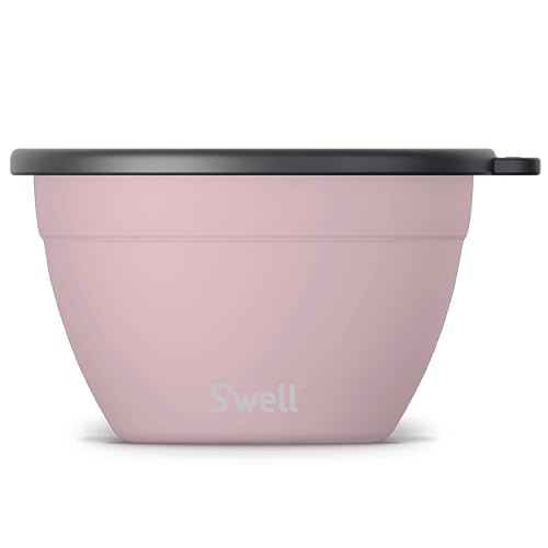 S'well Stainless Steel Salad Bowl Kit - Leakproof, Dishwasher Safe, Includes Mini Canister - 64oz