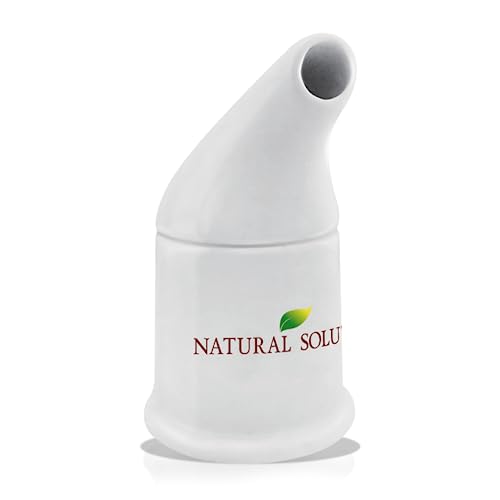 Natural Solution Ceramic Pink Salt Inhaler - Respiratory Relief for Allergy & Asthma - 1 Count