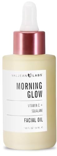 VALJEAN LABS Morning Glow Facial Oil - Hydrating, Brightening with Vitamin C & Squalane - 1.83oz