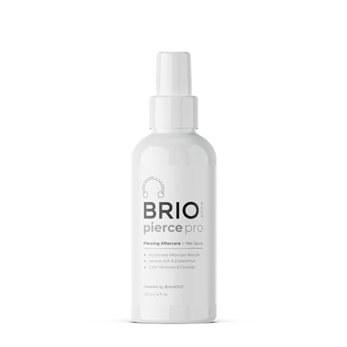 BRIOTECH Pierce Pro Aftercare Spray - Soothes Redness & Itching, Hypochlorous Acid - 4 fl oz