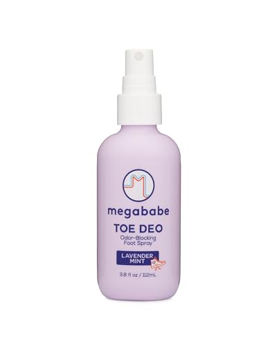 Megababe Toe Deo Foot Spray - Odor Blocker with Lavender & Tea Tree, Aluminum-Free - 3.8 fl oz