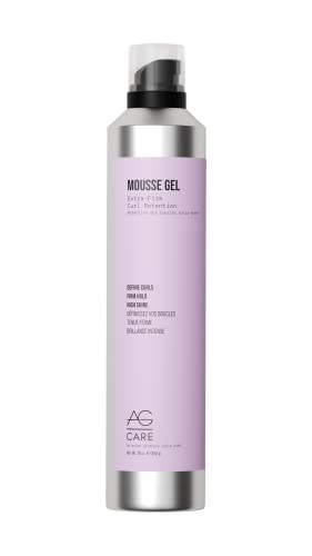 AG Care Hair Mousse - Extra-Firm Curl Retention, Anti-Frizz, Plant-Based - 8oz