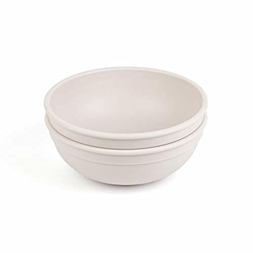 Re-Play 2pk 20 Oz Bowls - Durable & Safe for Kids, Made from Recycled Milk Jugs - Sand