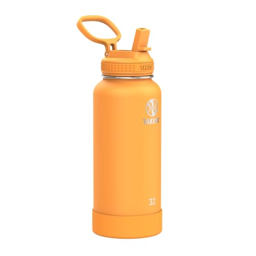 Takeya Actives 32 oz Insulated Stainless Steel Water Bottle with Straw Lid, BPA Free - Honeycomb