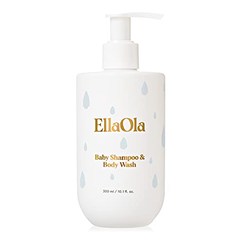 ELLAOLA Tear-Free Baby Shampoo & Body Wash - Organic, Hypoallergenic, Hydrating - 10.1 fl. oz.