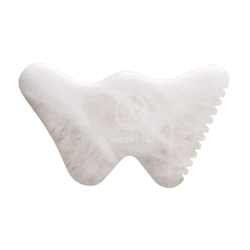 Mount Lai Gua Sha Tool - White Jade, Reduces Puffiness, Promotes Circulation - Facial Sculpting