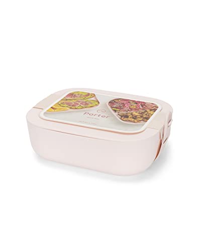 W&P Porter Bento Lunch Box - 3 Compartments for Fresh Meals, BPA-Free, Blush - Medium