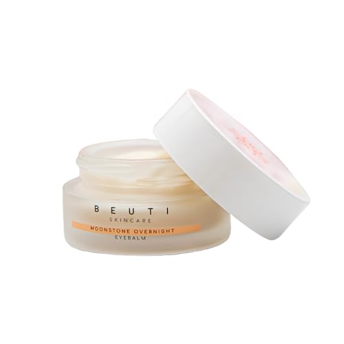 Beuti Skincare Eye Treatment - Hydrating Moonstone Balm, Reduces Puffiness & Dark Circles - 0.5 oz