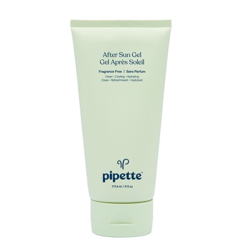 Pipette After Sun Gel - Cooling Moisturizer with Aloe Vera & Squalane for Sun Relief - 6 oz