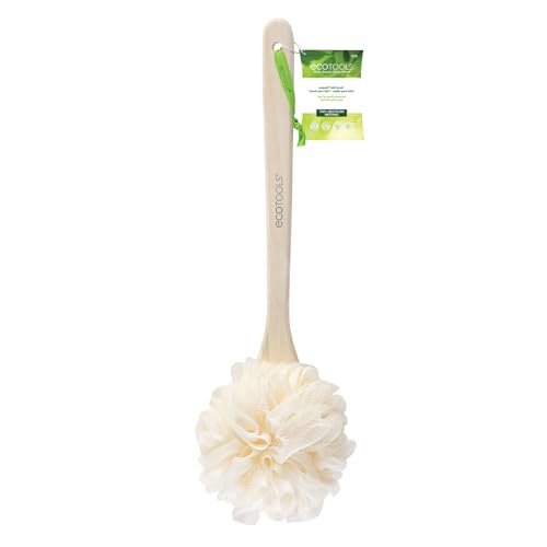 EcoPouf Bath Brush - Gentle Exfoliation, Ergonomic Handle, 100% Vegan - Assorted Colors