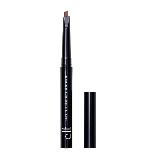 e.l.f. Love Triangle Lip Filler Liner - Sculpting, Long-Lasting Color, Vegan - Deep Brown