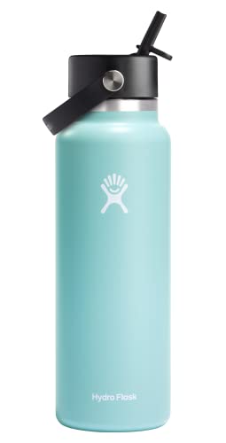 Hydro Flask Water Bottle - Leakproof Flex Straw, Insulated for 24-Hour Cold - 40 oz