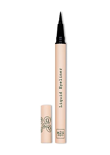 M2U NYC Waterproof Liquid Eyeliner - Long-Lasting, Smudge-Proof, Vegan - Black, 0.12oz