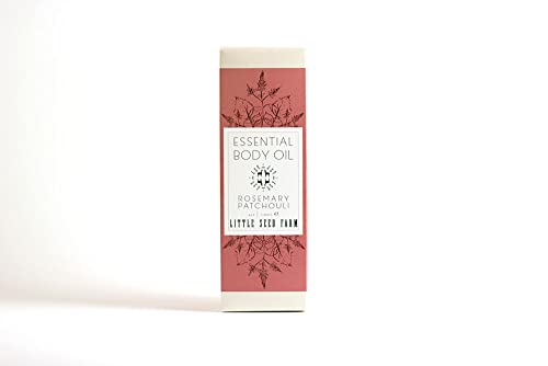 Little Seed Farm Body Oil - Softens Skin, Organic Rosemary & Patchouli, Vegan - 4oz