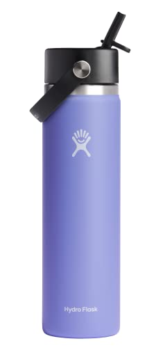 Hydro Flask Water Bottle - Leakproof Flex Straw Cap, Insulated for 24 Hours Cold - 24oz