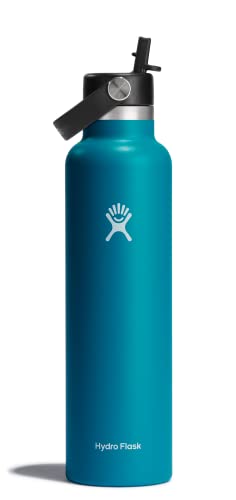 Hydro Flask Water Bottle - Insulated, Durable Stainless Steel, Leakproof Flex Straw Cap - 24oz