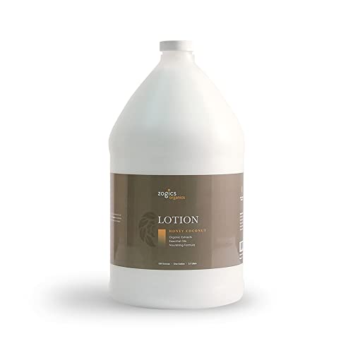 Zogics Organics Body Lotion - Deep Hydration, Essential Oils, Safe for Sensitive Skin - 1 Gallon