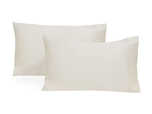 Organic Cotton Pillowcases - Hypoallergenic, GOTS Certified, Off-White, Set of 2