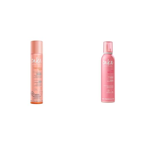 Cake Beauty Hair Care Bundle - Flexible Hold & Volume with Vitamin E, 5.6oz & 8.4oz Mousse